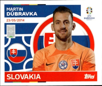 Martin Dubravka Slovakia samolepka Topps EURO 2024 #SVK4