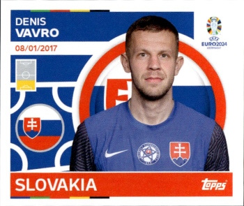 Denis Vavro Slovakia samolepka Topps EURO 2024 #SVK6