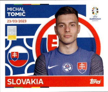 Michal Tomic Slovakia samolepka Topps EURO 2024 #SVK7