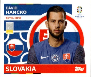 David Hancko Slovakia samolepka Topps EURO 2024 #SVK8