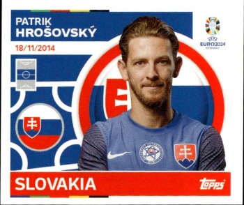 Patrik Hrosovsky Slovakia samolepka Topps EURO 2024 #SVK10