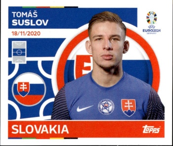 Tomas Suslov Slovakia samolepka Topps EURO 2024 #SVK15