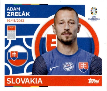 Adam Zrelak Slovakia samolepka Topps EURO 2024 #SVK18