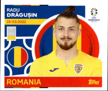 Radu Dragusin Romania samolepka Topps EURO 2024 #ROM6