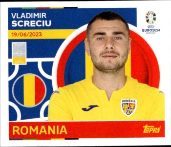 Vladimir Screciu Romania samolepka Topps EURO 2024 #ROM8