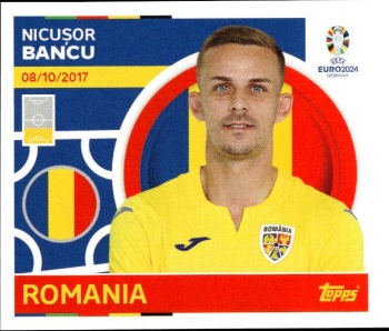 Nicusor Bancu Romania samolepka Topps EURO 2024 #ROM9