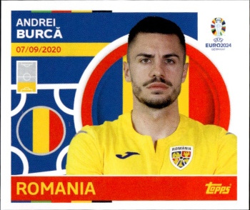 Andrei Burca Romania samolepka Topps EURO 2024 #ROM10