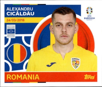 Alexandru Cicaldau Romania samolepka Topps EURO 2024 #ROM12