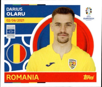Darius Olaru Romania samolepka Topps EURO 2024 #ROM13
