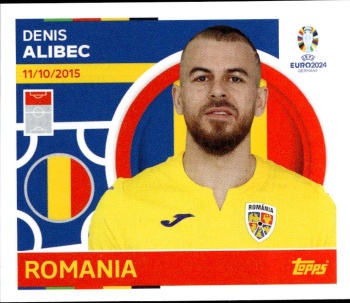 Denis Alibec Romania samolepka Topps EURO 2024 #ROM19