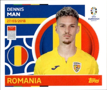 Dennis Man Romania samolepka Topps EURO 2024 #ROM21