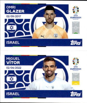Omri Glazer / Miguel Vitor Israel samolepka Topps EURO 2024 #ISR2-3