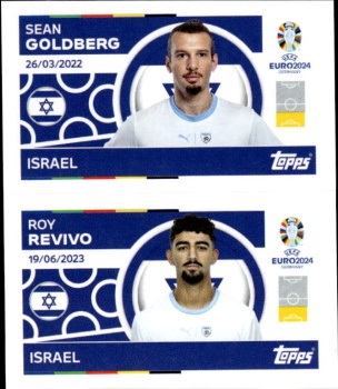 Sean Goldberg / Roy Revivo Israel samolepka Topps EURO 2024 #ISR6-7