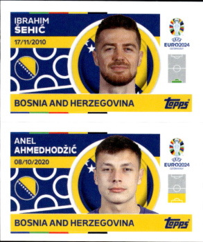 Ibrahim Sehic / Anel Ahmedhodzic Bosnia and Herzegovina samolepka Topps EURO 2024 #BIH2-3