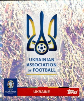 Emblem Ukraine samolepka Topps EURO 2024 #UKR1