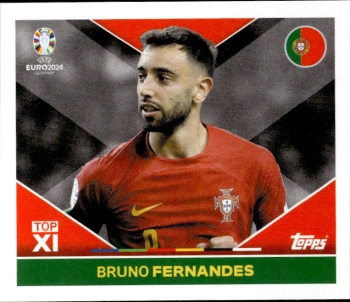 Bruno Fernandes Portugal samolepka Topps EURO 2024 #POR-TOP1