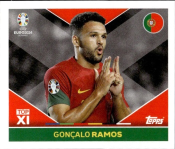 Goncalo Ramos Portugal samolepka Topps EURO 2024 #POR-TOP2