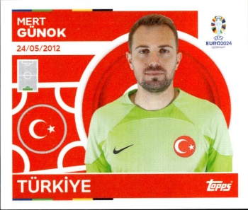 Mert Gunok Turkey samolepka Topps EURO 2024 #TUR4