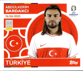 Abdulkerim Bardakci Turkey samolepka Topps EURO 2024 #TUR8