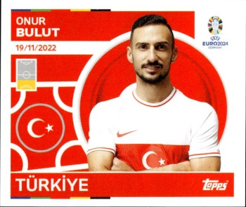 Onur Bulut Turkey samolepka Topps EURO 2024 #TUR10