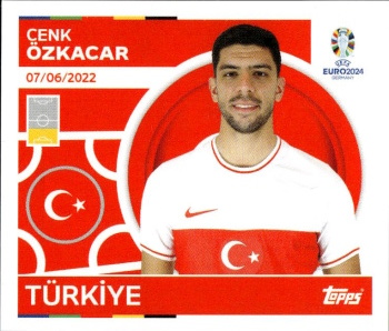 Cenk Ozkacar Turkey samolepka Topps EURO 2024 #TUR13