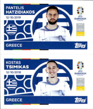 Pantelis Chatzidiakos / Kostas Tsimakas Greece samolepka Topps EURO 2024 #GRE4-5