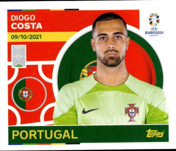 Diogo Costa Portugal samolepka Topps EURO 2024 #POR4