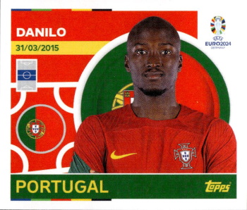 Danilo Portugal samolepka Topps EURO 2024 #POR13