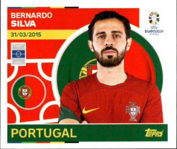 Bernardo Silva Portugal samolepka Topps EURO 2024 #POR18