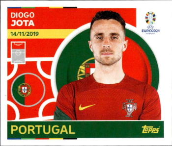 Diogo Jota Portugal samolepka Topps EURO 2024 #POR20