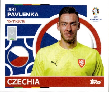 Jiri Pavlenka Czech Republic samolepka Topps EURO 2024 #CZE4