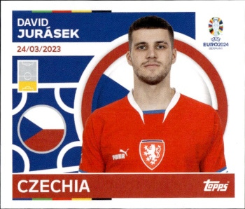 David Jurasek Czech Republic samolepka Topps EURO 2024 #CZE5