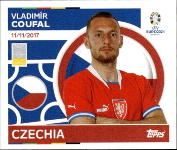 Vladimir Coufal Czech Republic samolepka Topps EURO 2024 #CZE7