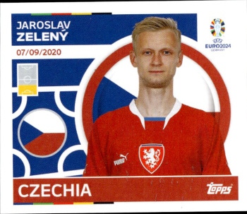 Jaroslav Zeleny Czech Republic samolepka Topps EURO 2024 #CZE8