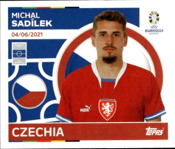 Michal Sadilek Czech Republic samolepka Topps EURO 2024 #CZE13