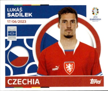Lukas Sadilek Czech Republic samolepka Topps EURO 2024 #CZE15