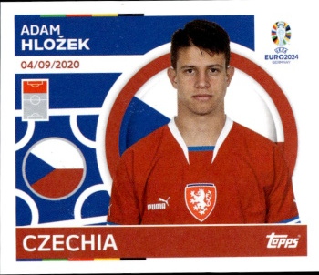 Adam Hlozek Czech Republic samolepka Topps EURO 2024 #CZE16