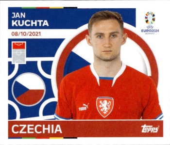 Jan Kuchta Czech Republic samolepka Topps EURO 2024 #CZE18