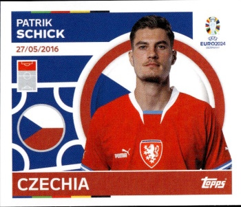 Patrik Schick Czech Republic samolepka Topps EURO 2024 #CZE19