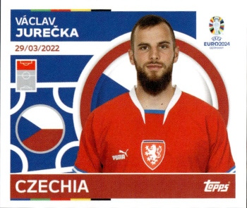 Vaclav Jurecka Czech Republic samolepka Topps EURO 2024 #CZE21
