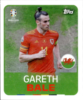 Gareth Bale Wales samolepka Topps EURO 2024 Legends #LEG2