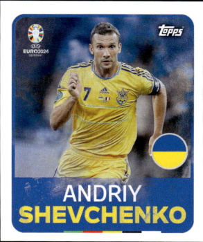Andriy Shevchenko Ukraine samolepka Topps EURO 2024 Legends #LEG5