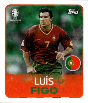 Luis Figo Portugal samolepka Topps EURO 2024 Legends #LEG7