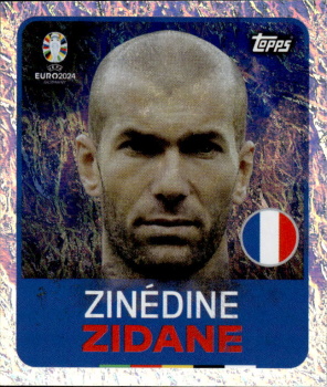 Zinedine Zidane France samolepka Topps EURO 2024 Legends #LEG8