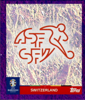 Emblem Switzerland samolepka Topps EURO 2024 Purple #SUI1