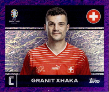 Granit Xhaka Switzerland samolepka Topps EURO 2024 Purple #SUI2