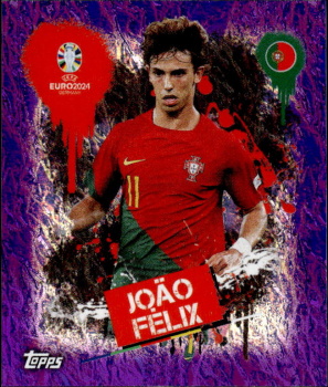 Joao Felix Portugal samolepka Topps EURO 2024 Purple #POR3