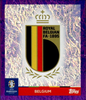 Emblem Belgium samolepka Topps EURO 2024 Purple #BEL1