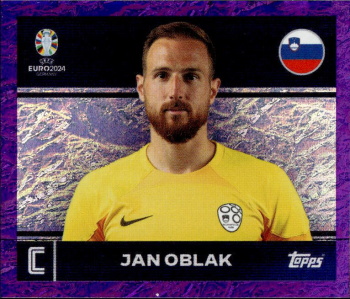 Jan Oblak Slovenia samolepka Topps EURO 2024 Purple #SVN2