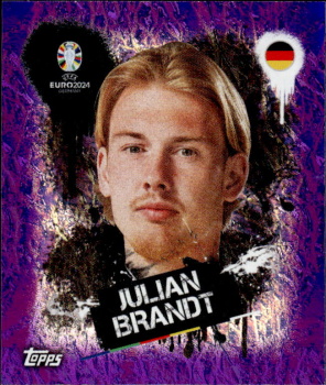 Julian Brandt Germany samolepka Topps EURO 2024 Purple #GER3